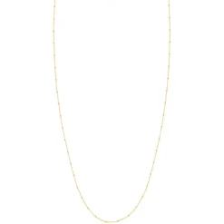 Chaine or jaune 750 motif carré 45 cm