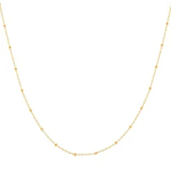 Chaine or jaune 750 motif carré 45 cm