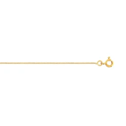 Chaine or 375 maille gourmette 45 cm
