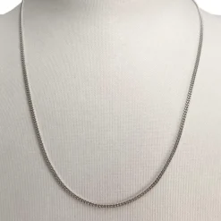 Chaîne d'occasion or 750 blanc maille gourmette