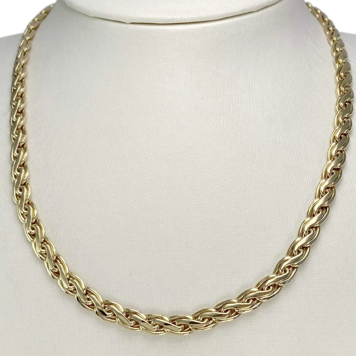 Chaîne d'occasion or 750 jaune maille festonnée 45,5 cm