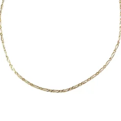 Chaîne d'occasion or 750 jaune maille cheval alternée 40 cm