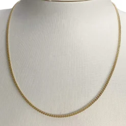 Chaîne d'occasion or 750 jaune maille gourmette 46 cm