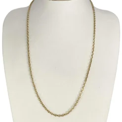 Chaîne d'occasion or 750 jaune maille forçat 57.5 cm