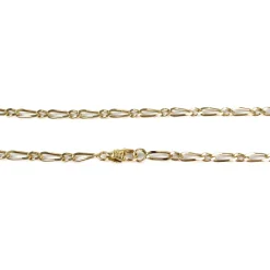 Chaîne d'occasion or 750 jaune maille cheval et alternée 47 cm