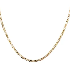 Chaîne d'occasion or 750 jaune maille cheval et alternée 47 cm