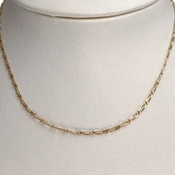 Chaîne d'occasion or 750 jaune maille cheval et alternée 38,5 cm