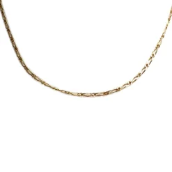 Chaîne d'occasion or 750 jaune maille cheval et alternée 38,5 cm