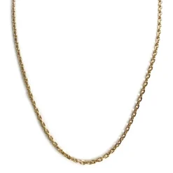 Chaîne d'occasion or 750 jaune, maille forçat 51 cm
