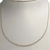 Chaîne d'occasion or 750 jaune maille cheval alternée 40.5 cm