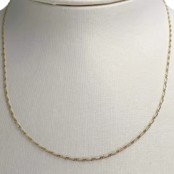 Chaîne d'occasion or 750 jaune maille cheval alternée 40.5 cm