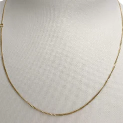 Chaîne d'occasion or 750 jaune maille gourmette 41 cm