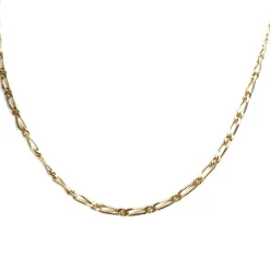 Chaîne d'occasion or 750 jaune maille cheval et alternée 42 cm
