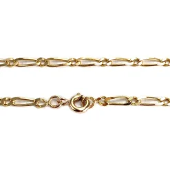 Chaîne d'occasion or 750 jaune maille cheval et alternée 42 cm