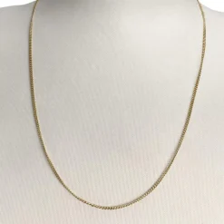 Chaîne d'occasion or 750 jaune maille gourmette 52.5 cm