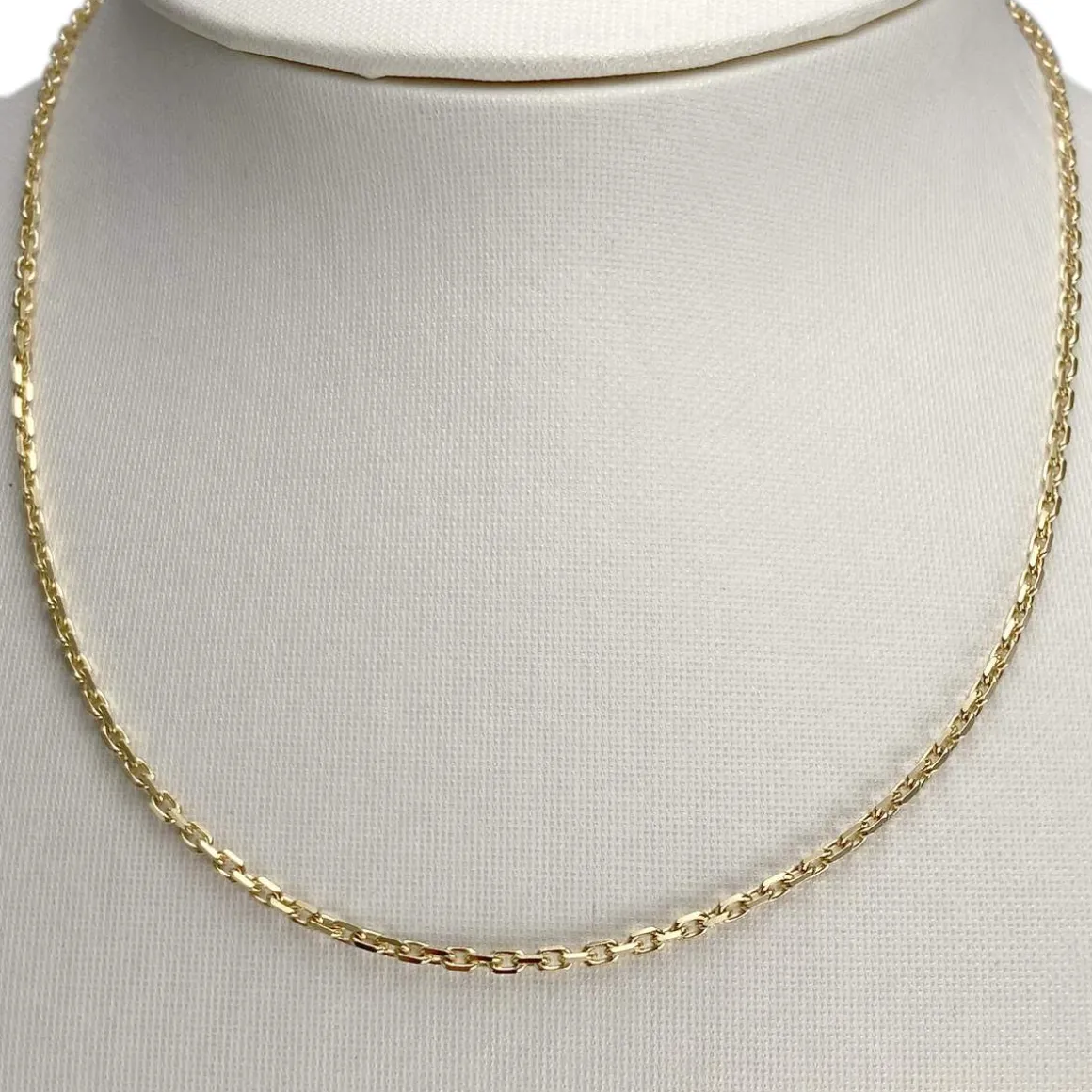 Chaîne d'occasion or 750 jaune maille forçat 40.5 cm