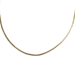 Chaîne d'occasion or 750 jaune maille gourmette 40 cm