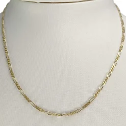 Chaîne d'occasion or 750 jaune maille cheval et alternée 40 cm