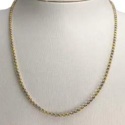 Chaîne d'occasion or 750  2 tons maille jaseron 44.5 cm