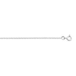 Chaîne or 750 blanc maille forçat 45 cm