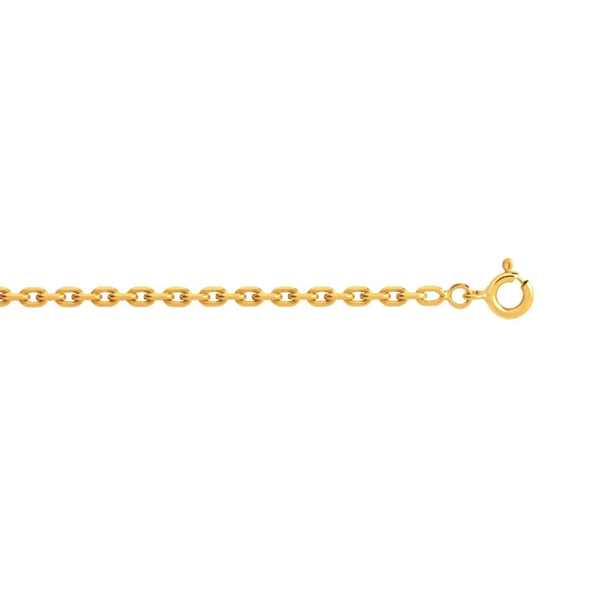 Chaîne or 750 jaune maille forçat 45 cm
