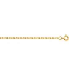 Chaîne or 750 jaune maille forçat 45 cm