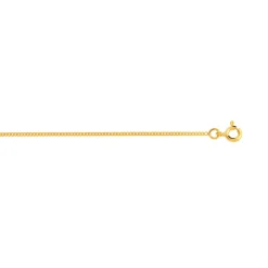 Chaîne or 750 jaune maille gourmette 45 cm