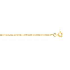 Chaîne or 375 jaune maille gourmette 50 cm
