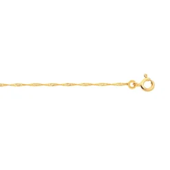 Chaîne or 750 jaune maille torsadée 50 cm