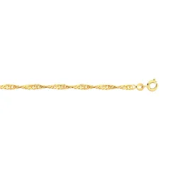 Chaîne plaqué or maille singapour 50 cm
