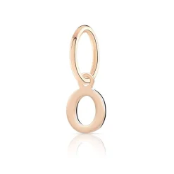 Charm's pour créoles plaqué or rose "o"