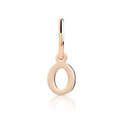 Charm's pour créoles plaqué or rose "o"