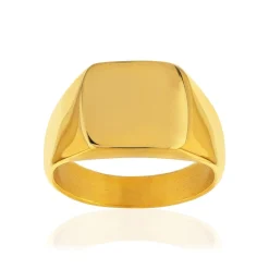 Chevalière acier jaune