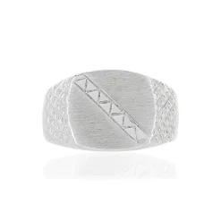 Chevalière argent 925 2 initiales