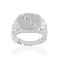 Chevalière argent 925 2 initiales