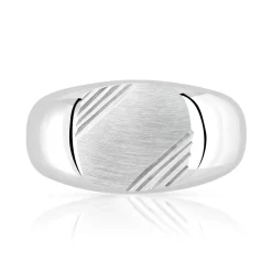 Chevalière argent 925 mate