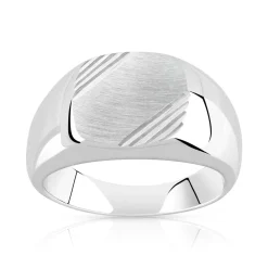 Chevalière argent 925 mate