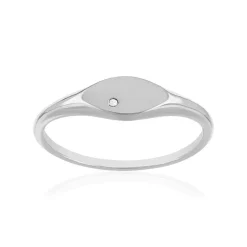 Chevalière argent 925 zirconias