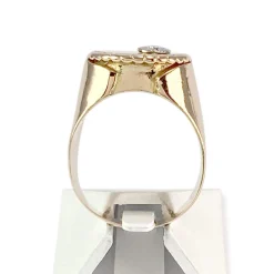Chevalière d'occasion 2 ors 750 diamant