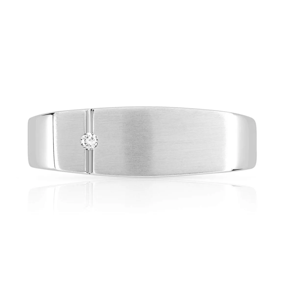 Chevalière or 375 diamant