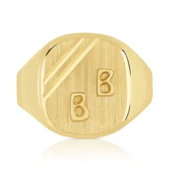 Chevalière or 375 2 initiales
