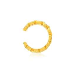 Clip d'oreille earcuff plaqué or jaune, style chainage vendu à l'unité.