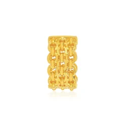 Clip d'oreille earcuff plaqué or jaune, style chainage vendu à l'unité.