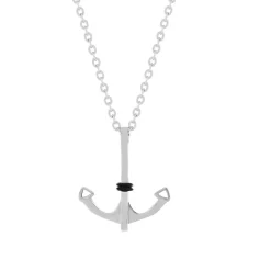 Collier acier ancre 55cm
