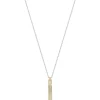 Collier acier bicolore 55 cm