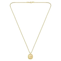 Collier acier doré jaune 56cm