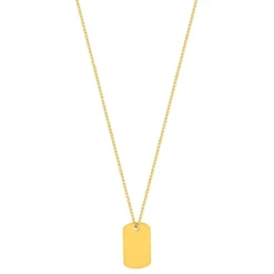 Collier acier doré jaune 55 cm