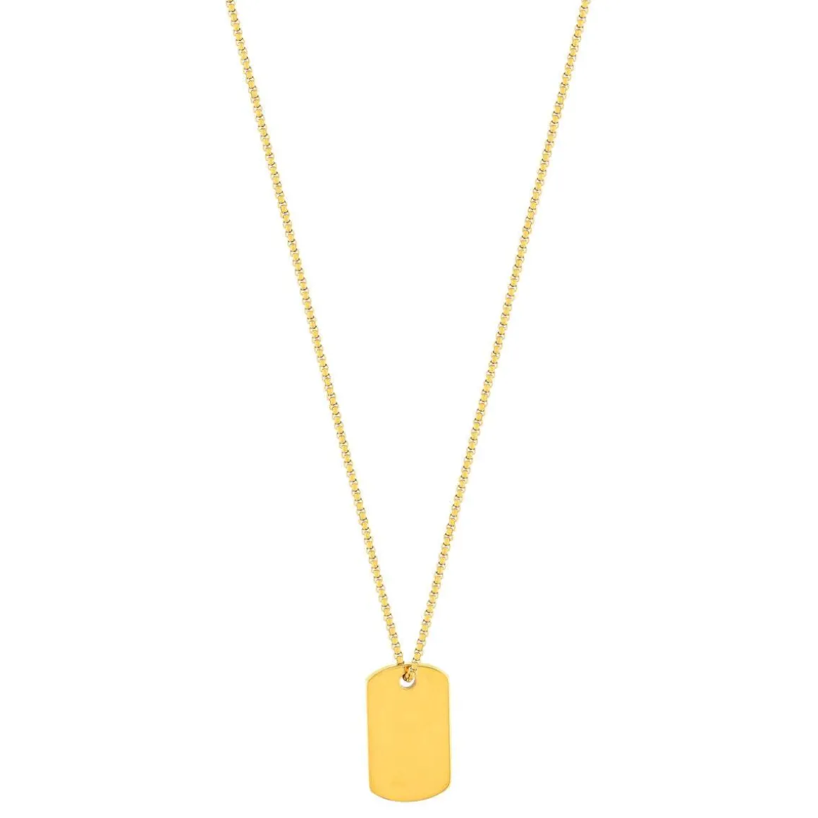 Collier acier doré jaune 55 cm