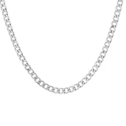 Collier acier maille gourmette 60 cm