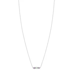 Collier argent 925 améthystes 45cm